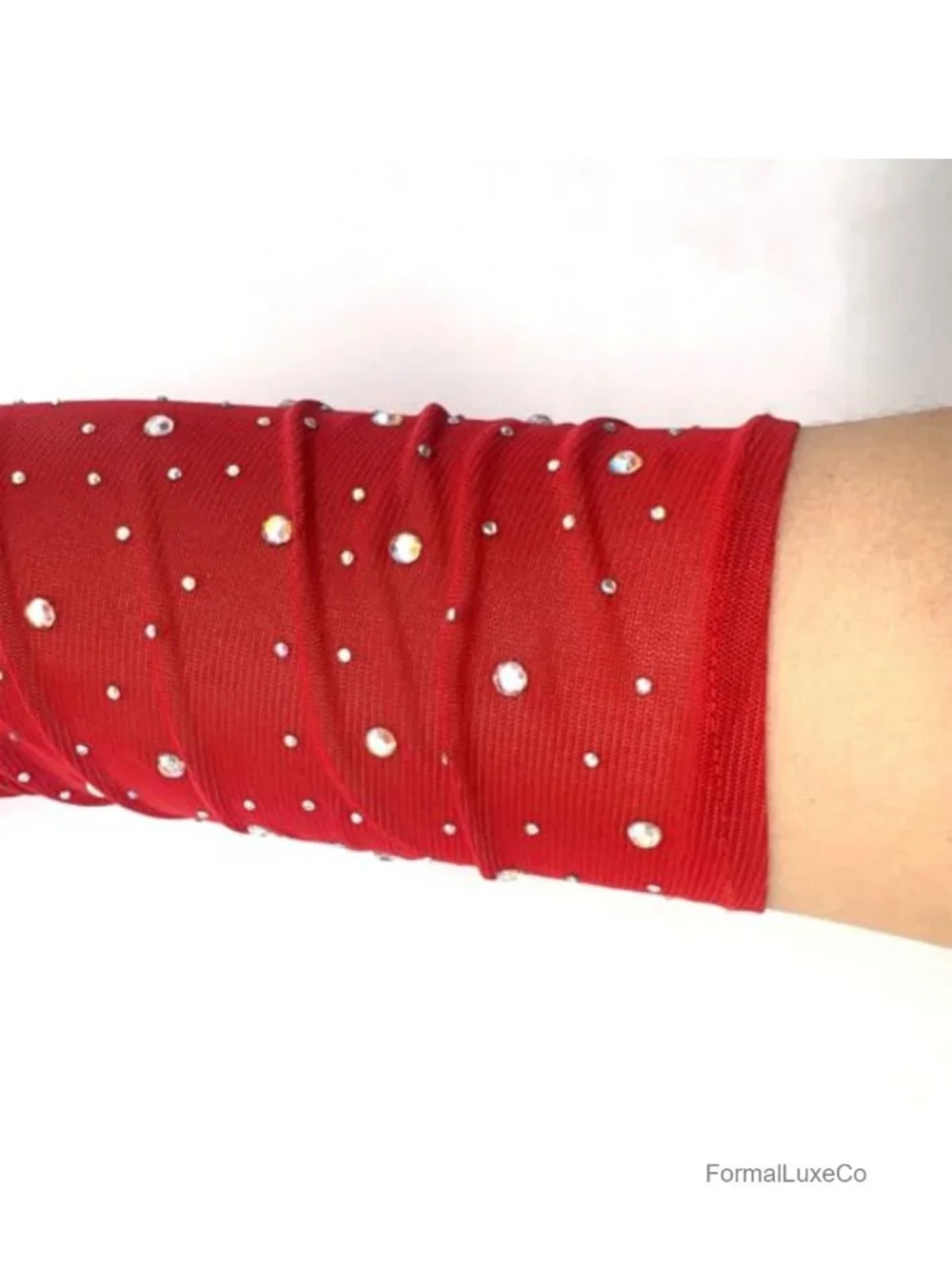 Women's Sheer Fingerless Mesh Tulle Lace Gloves Long for Bridal Wedding Party